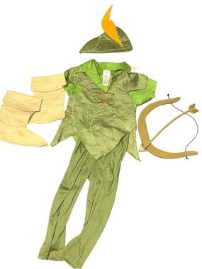 Disney Store PETER PAN Deluxe Kids Halloween boy costume BOY toddler size 4